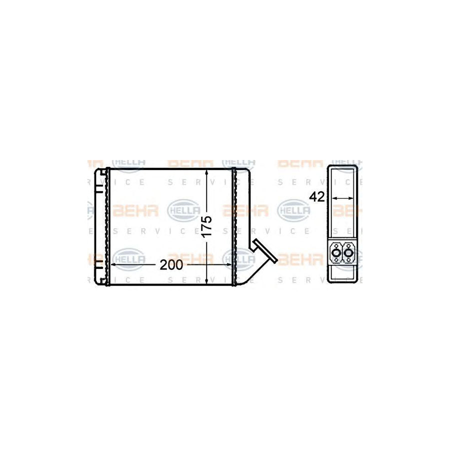 Hella 8FH 351 308-131 Heater Matrix