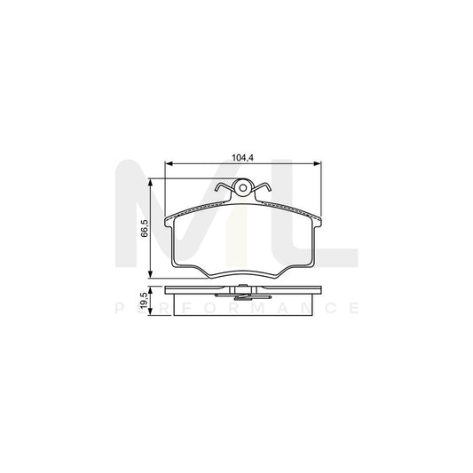 Bosch 0986495340 Brake Pad Set Excl. Wear Warning Contact, With Mounting Manual BP1629 | ML Performance Car Parts