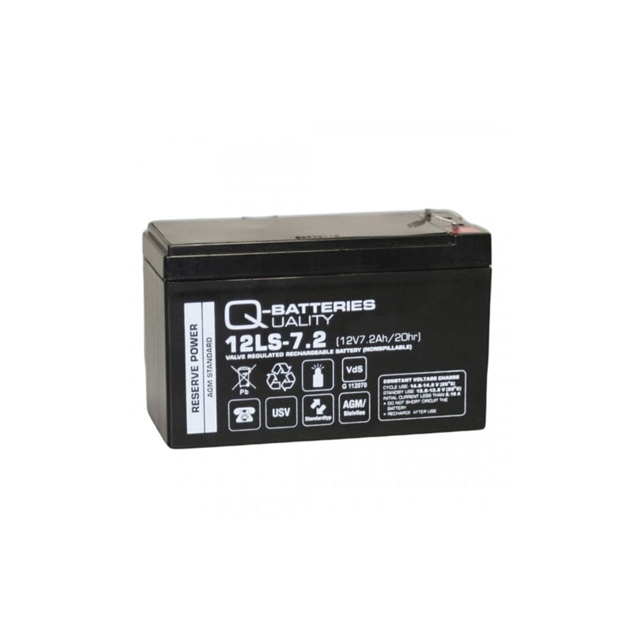 Q-Batteries 12LS7.2 F2 12V 7,2Ah lead fleece battery / AGM VRLA with VdS | ML Performance UK Car Parts