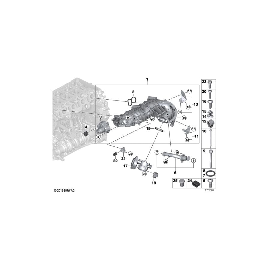 Genuine BMW 11617805175 F11 F15 F36 Plastic Bolt 6,0X18 (Inc. 418d, 118d & 420d) | ML Performance UK Car Parts