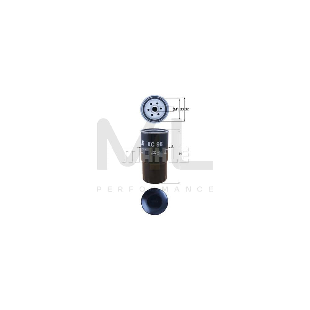 MAHLE ORIGINAL KC 98 Fuel filter Spin-on Filter | ML Performance Car Parts