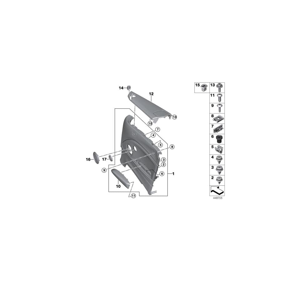 Genuine BMW 51439492240 F23 F23 Side Trim Cover, Leather, Right BLACK EXKLUSIV (Inc. 220i, M235iX & 218i) | ML Performance UK Car Parts