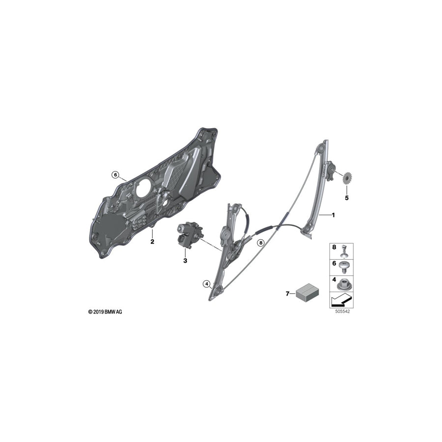 Genuine BMW 51337476497 F91 F93 F92 T-Head Bolt (Inc. 840dX 