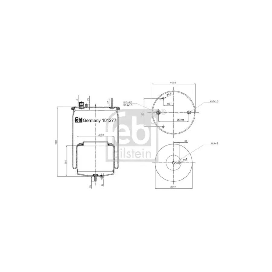 Febi Bilstein 101277 Boot, Air Suspension