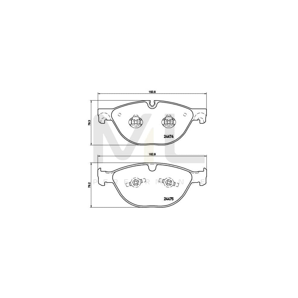 Brembo P 36 025 Brake Pad Set Prepared For Wear Indicator | ML Performance Car Parts
