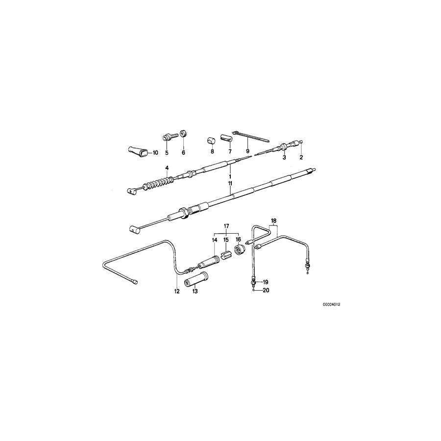 Genuine BMW 32731454605 Choke Cable Left L=412mm (Inc. R 80 GS, R 100 GS & R 65 RT) | ML Performance UK Car Parts