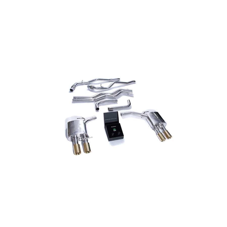 Armytrix AUC8T-QS38G Valvetronic Exhaust System Audi A7 C8 2018+ with Quad Gold 4" | ML Performance UK UK Car Parts