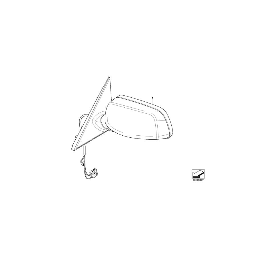 Genuine BMW 51167189513 E60 E61 Exterior Mirror, No Lens, Heated, Left (Inc. 545i, 530xi & 525i) | ML Performance UK Car Parts