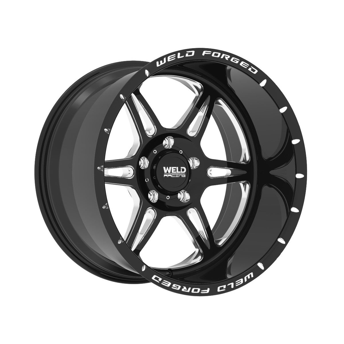 Weld W70104060BBA Cheyenne 6 Xt Wheel 20x14 5x150 ET-76 BS4.5 Gloss Black & Contrast Cut