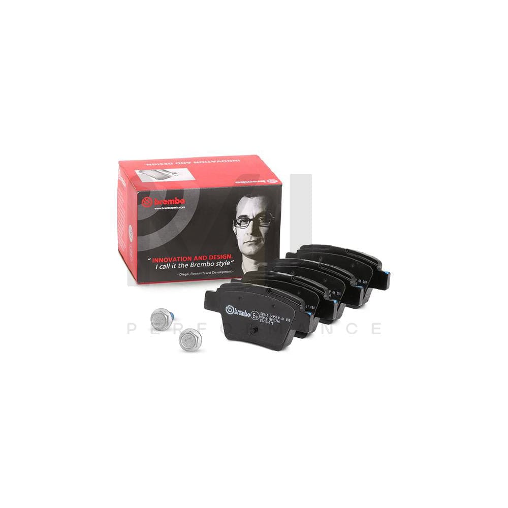 Brembo P 61 080 Brake Pad Set Excl. Wear Warning Contact, With Brake Caliper Screws | ML Performance Car Parts
