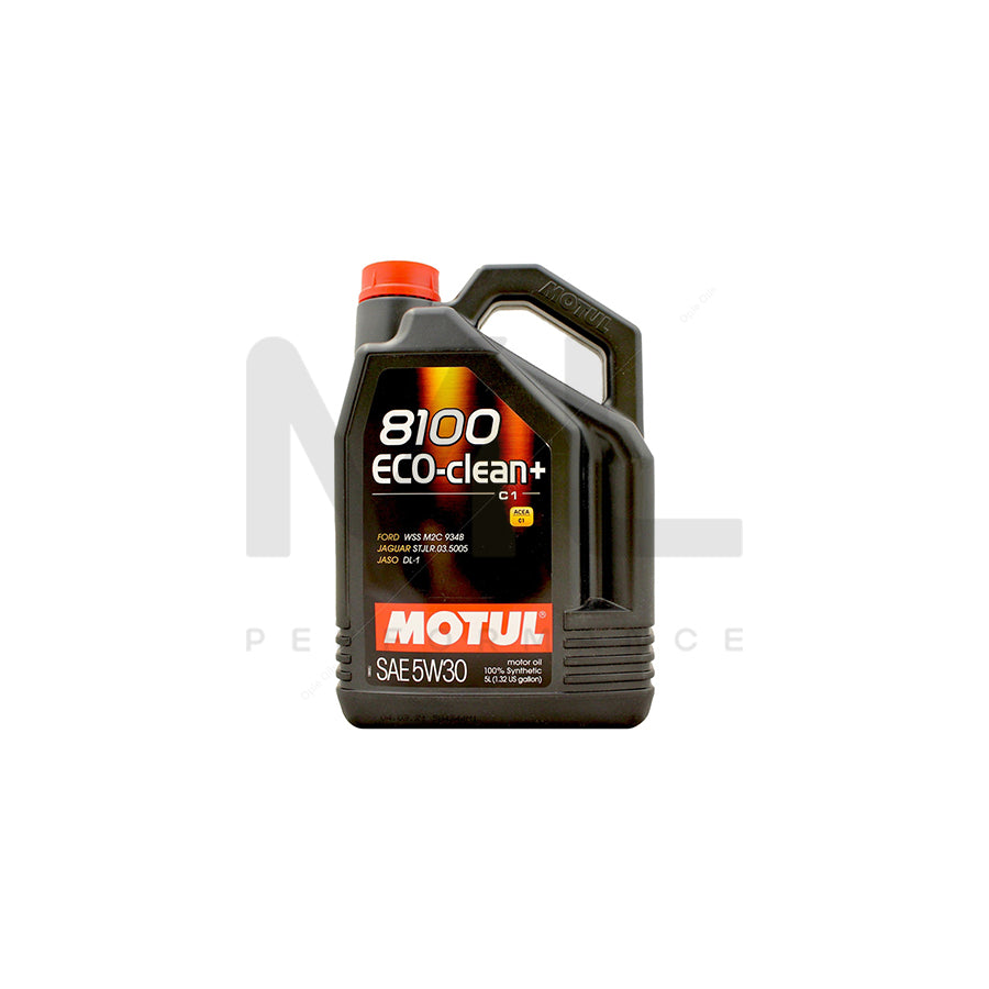 Motul 8100 Eco-Clean+ 5w-30 Fully Synthetic Car Engine Oil 5l | Engine Oil | ML Car Parts UK | ML Performance