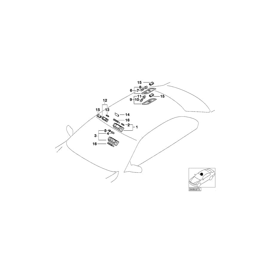 Genuine BMW 63316962004 E46 E83 E53 Right Mirror Lamp PASTELLGRÜN (Inc. 330Ci, 330xi & X5 4.4i) | ML Performance UK Car Parts