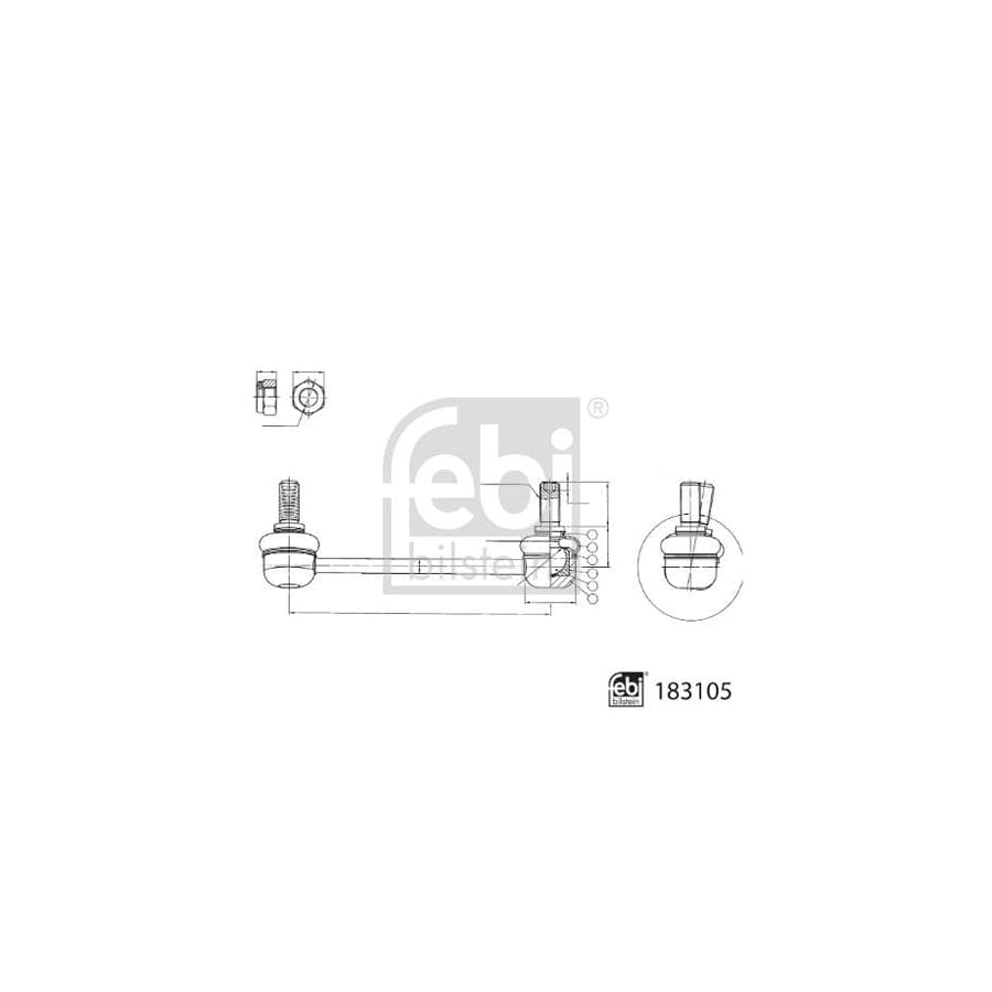 Febi Bilstein 183105 Anti Roll Bar Link