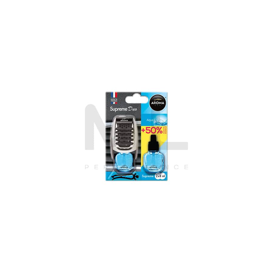 AROMA CAR Aqua, Supreme Duo A92253 Car air freshener Blister Pack, Contents: 16ml | ML Performance Car Parts