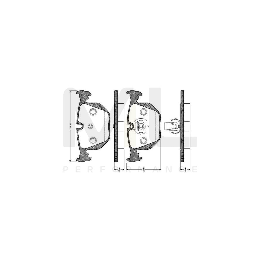 Bosch 0986Tb2205 Brake Pad Set Excl. Wear Warning Contact, With Accessories | ML Performance Car Parts