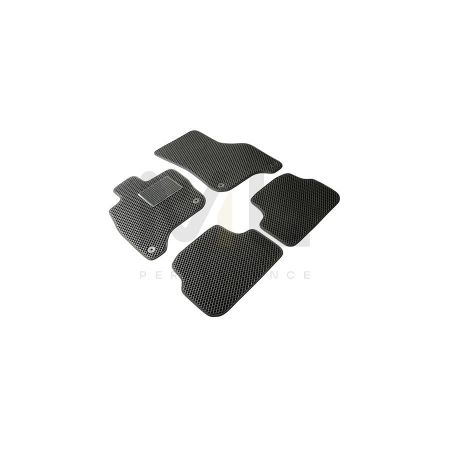 WALSER Qlean 55005 Floor mat set Elastomer, Front and Rear, Quantity: 4, Black | ML Performance Car Parts