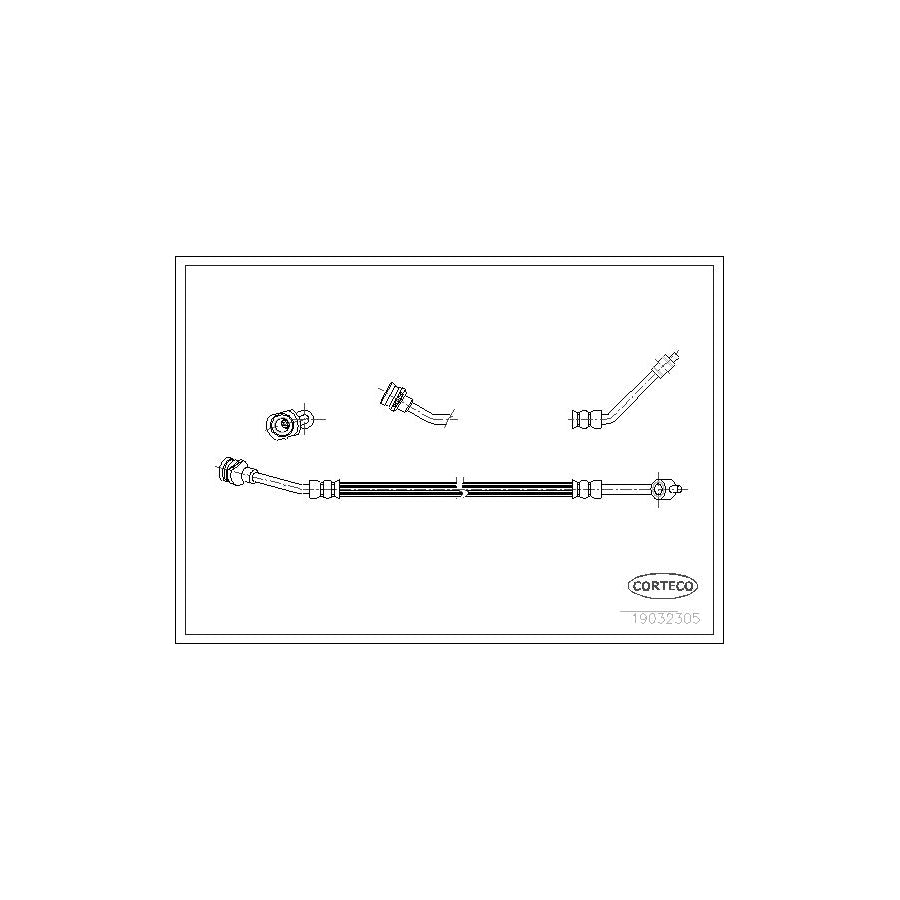 Corteco 19032305 Brake Hose For Nissan Terrano Ii Off-Road (R20) | ML Performance UK