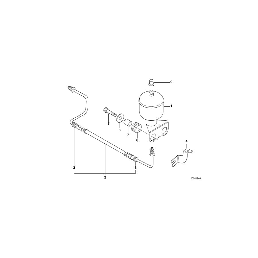 Genuine BMW 37131091127 E38 Pressure Hose Assy Left (Inc. 725tds, 750i & 730d) | ML Performance UK Car Parts