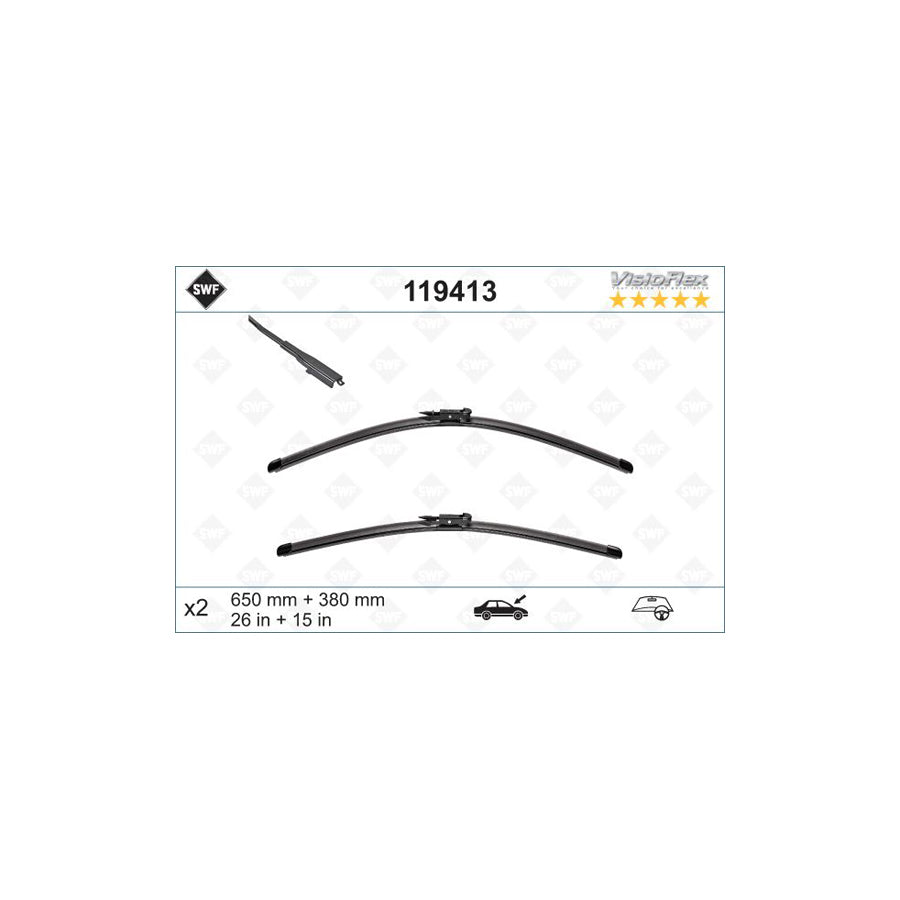 Swf Original Visioflex Set, Visioflex 119413 Wiper Blade | ML Performance UK Car Parts