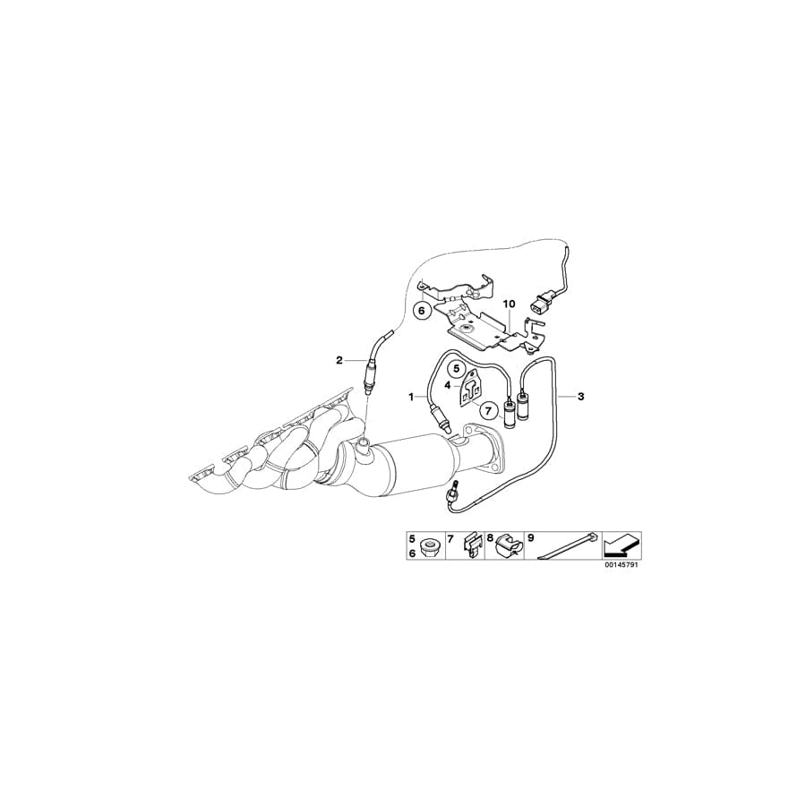 Genuine BMW 11787835884 E61 E60 E63 Bracket For Lambda Probe Cable (Inc. M5 & M6) | ML Performance UK Car Parts