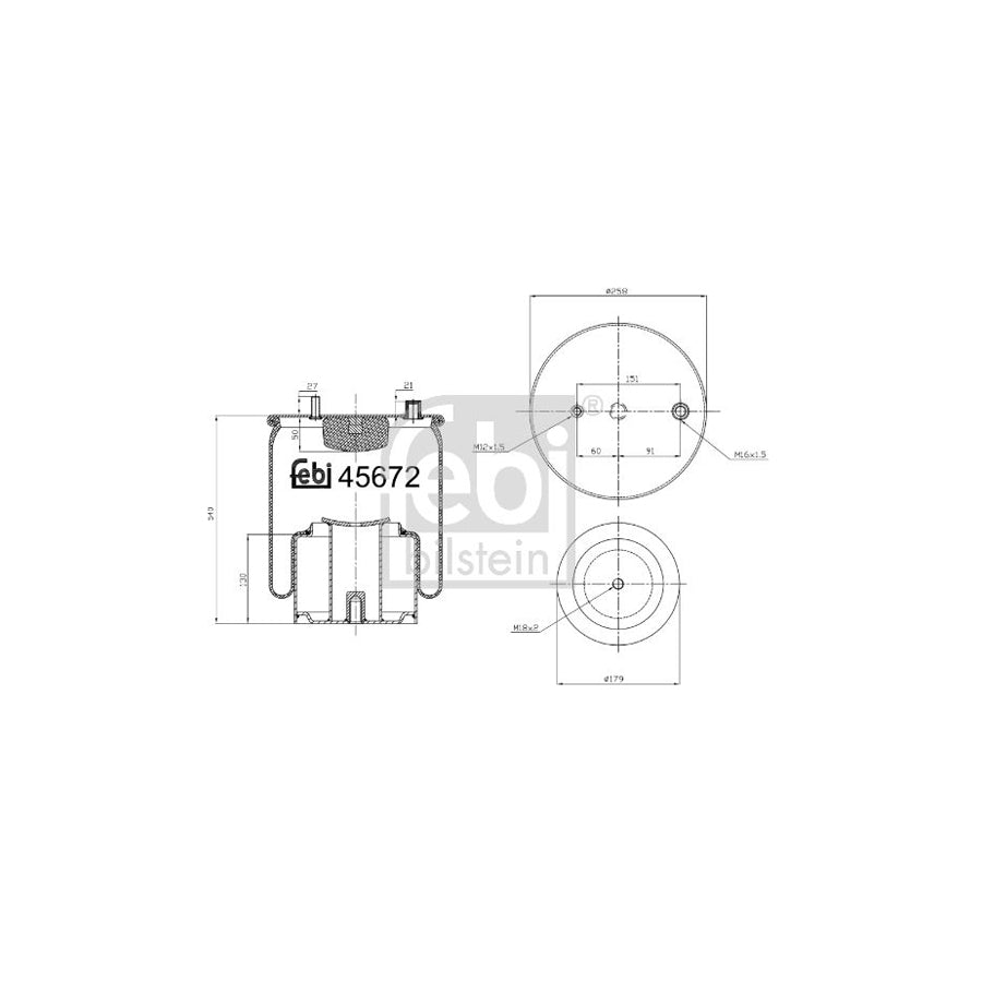 Febi Bilstein 45672 Boot, Air Suspension