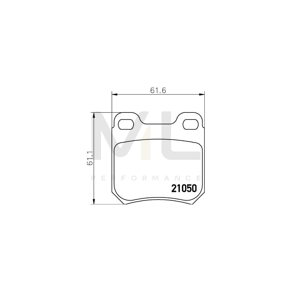 Hella 8DB 355 007-381 Brake Pad Set Not Prepared For Wear Indicator | ML Performance Car Parts