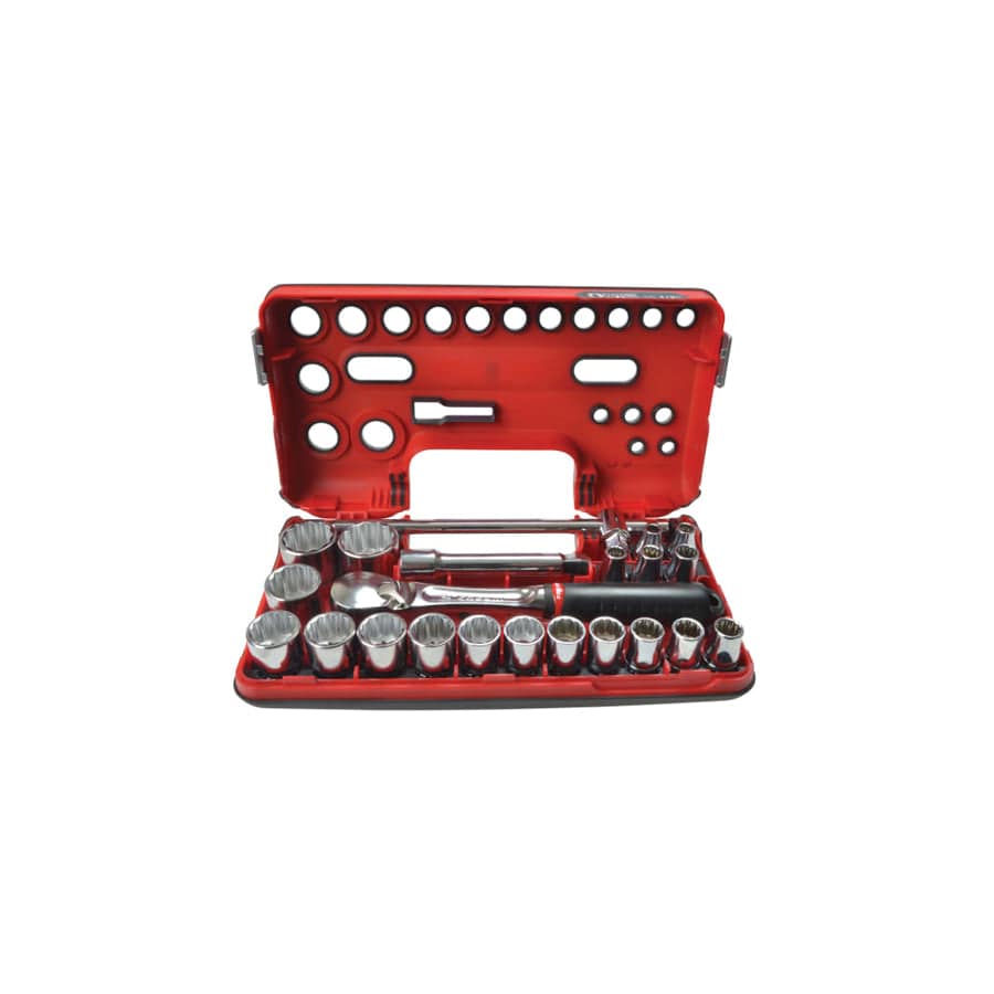 Facom FCMSLDBOX412 1/2in Drive 12-Point Detection Box Socket Set, 22 Piece | ML Performance UK