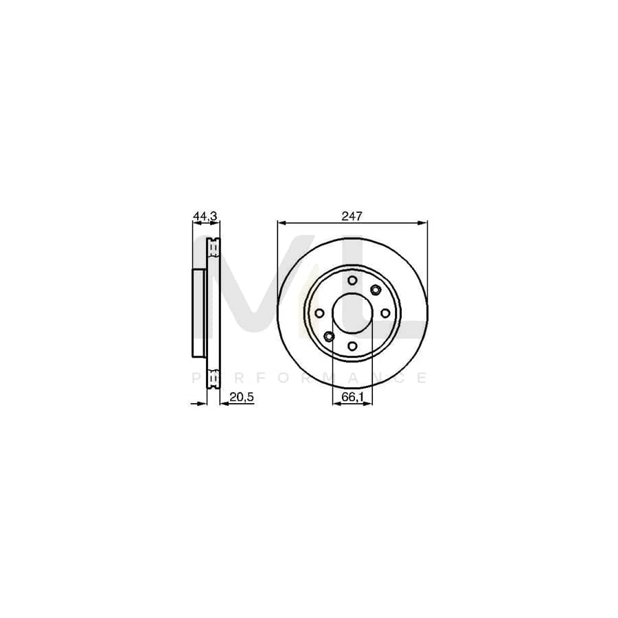 BOSCH 0 986 478 211 Brake Disc Internally Vented, Vented, Oiled, with bolts/screws | ML Performance Car Parts