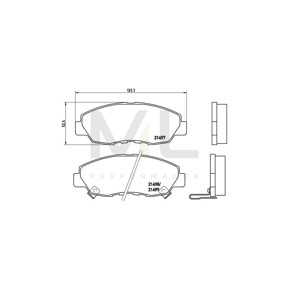 Brembo P 28 042 Brake Pad Set With Acoustic Wear Warning | ML Performance Car Parts