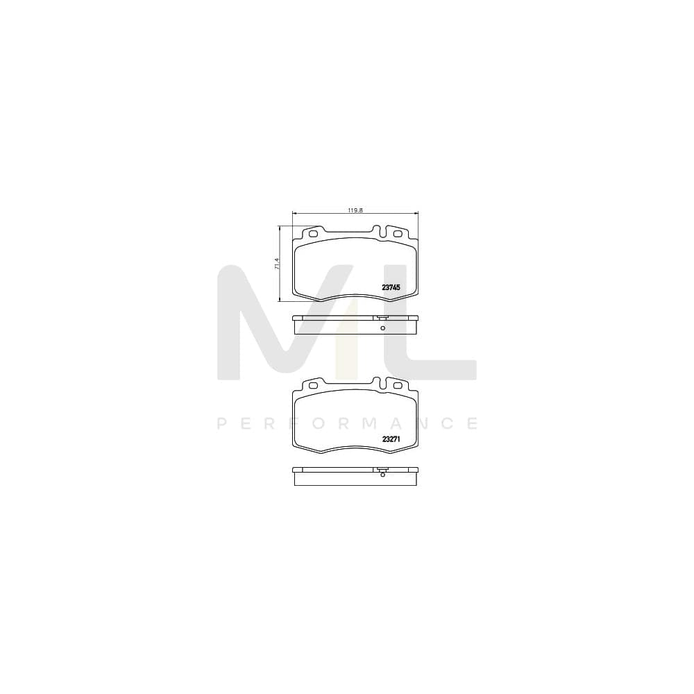 Hella 8DB 355 010-101 Brake Pad Set Prepared For Wear Indicator | ML Performance Car Parts