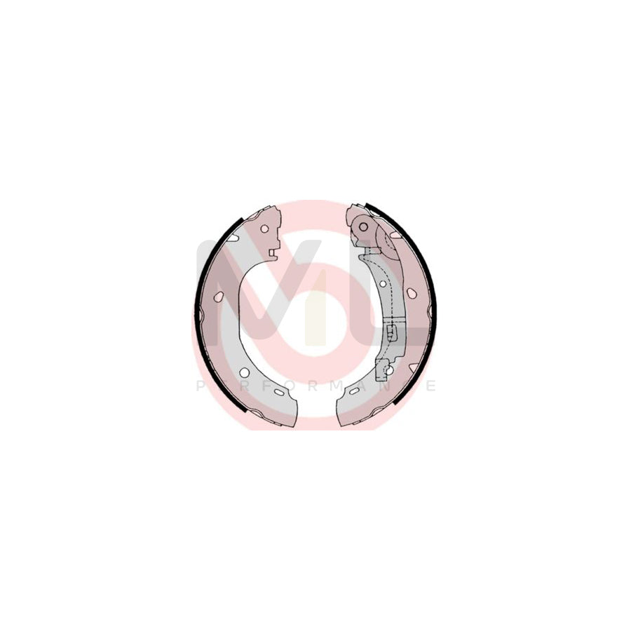 BREMBO S 23 525 Brake Shoe Set with handbrake lever | ML Performance Car Parts