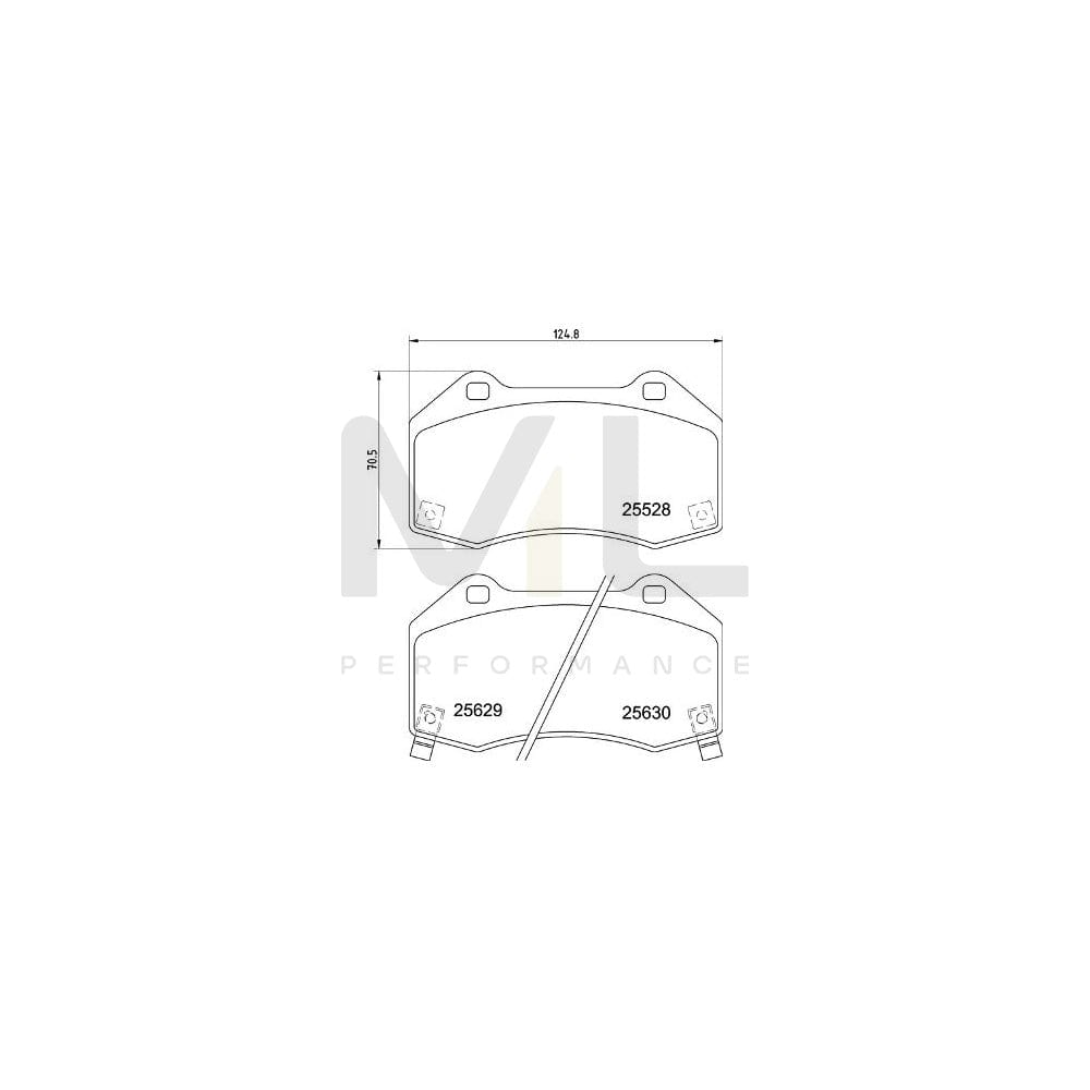 Brembo P 23 182 Brake Pad Set With Acoustic Wear Warning | ML Performance Car Parts