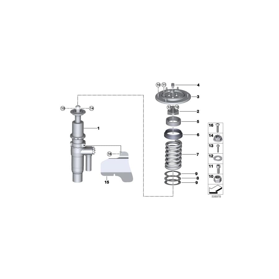 Genuine BMW 31308435469 BMW Spring Guide D92,5 X D80 (Inc. & M4 GT4) | ML Performance UK Car Parts