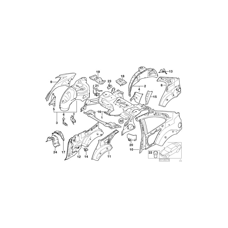 Genuine BMW 41148196386 E46 Fuel Expansion Tank Bracket (Inc. 328i, 32