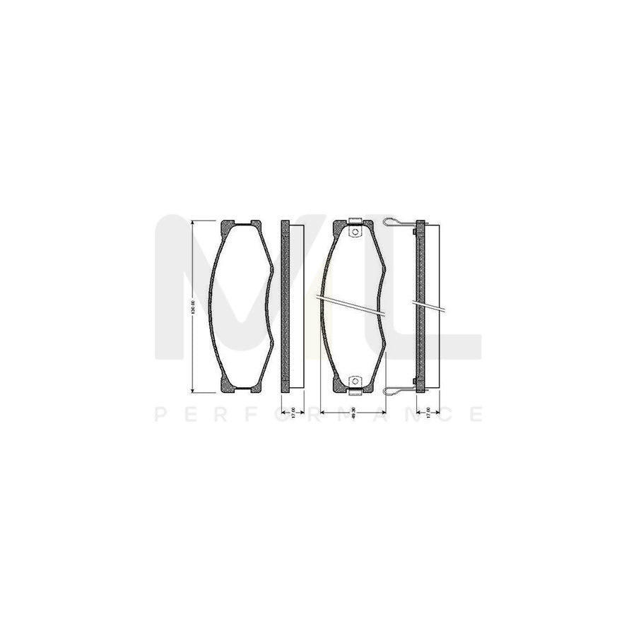 Bosch 0986Tb2098 Brake Pad Set Excl. Wear Warning Contact, With Accessories | ML Performance Car Parts