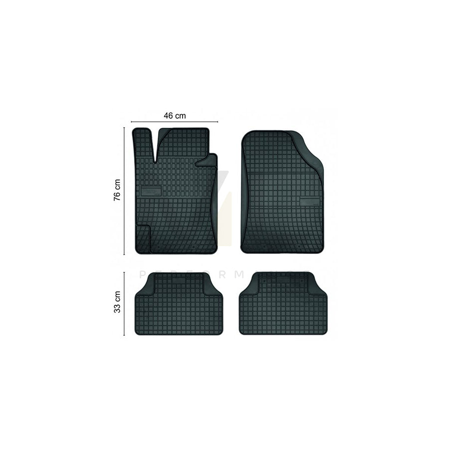 FROGUM Tailored 546818 Floor mat set Elastomer, Front and Rear, Quantity: 4, Black | ML Performance Car Parts
