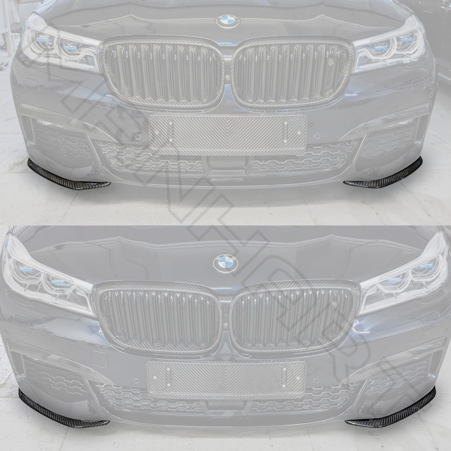 MANHART MH2G1121208 CARBON TWO-PIECE FRONT SPOILER FOR BMW G1X 7-SERIES