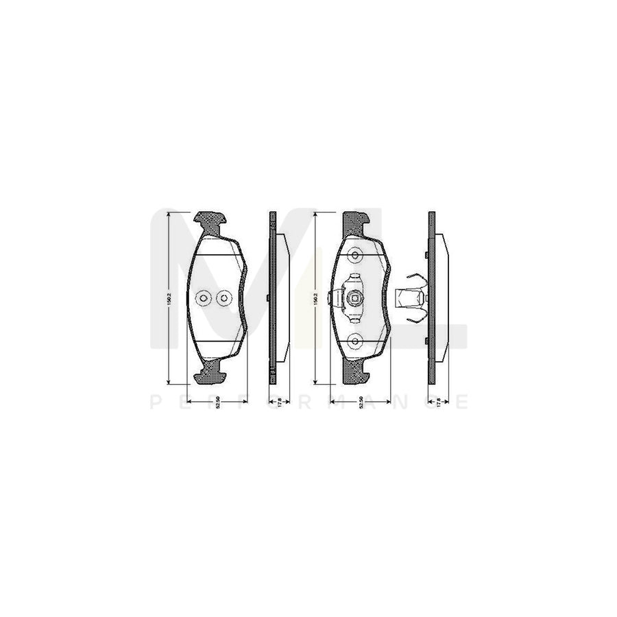 Bosch 0986Tb3038 Brake Pad Set Excl. Wear Warning Contact | ML Performance Car Parts