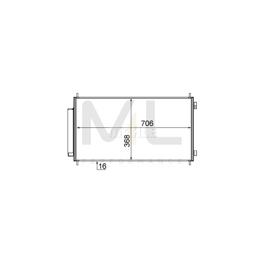 MAHLE ORIGINAL AC 719 000S Air conditioning condenser for HONDA CR-V with dryer | ML Performance Car Parts