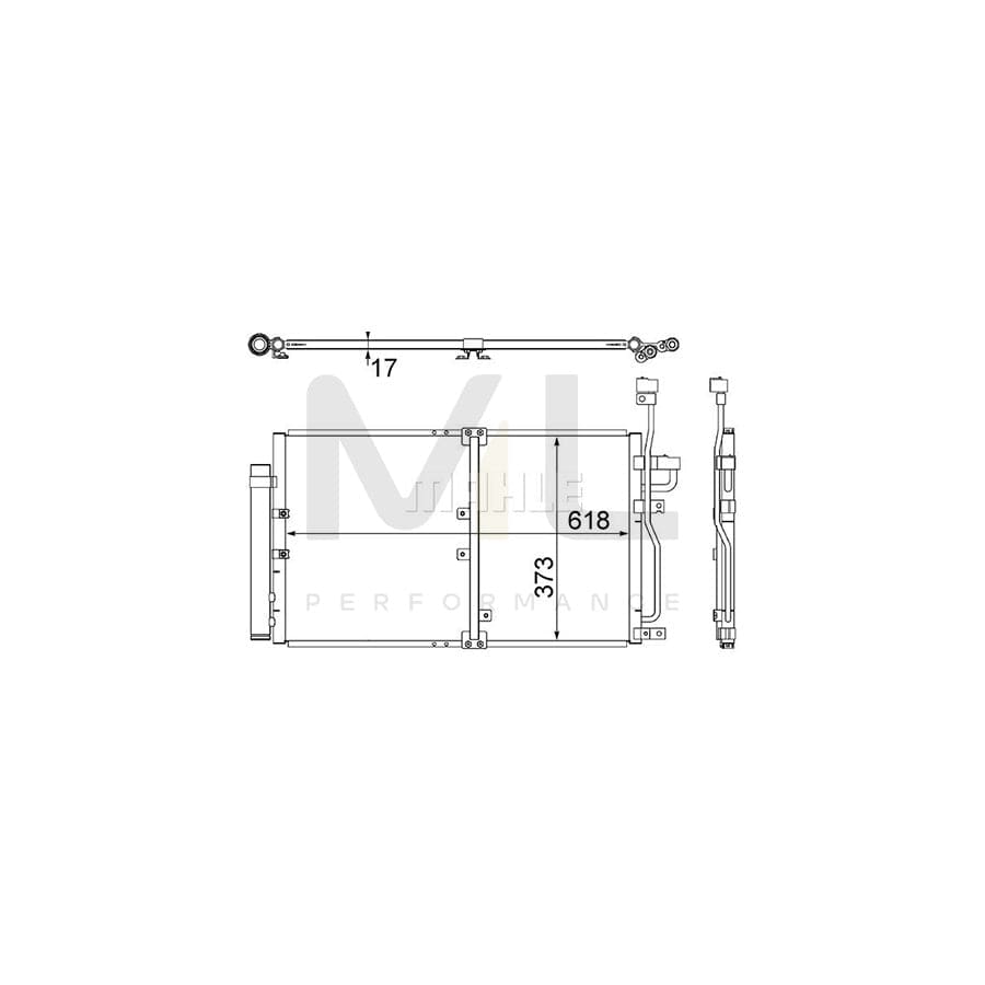 MAHLE ORIGINAL AC 510 000S Air conditioning condenser with dryer | ML Performance Car Parts