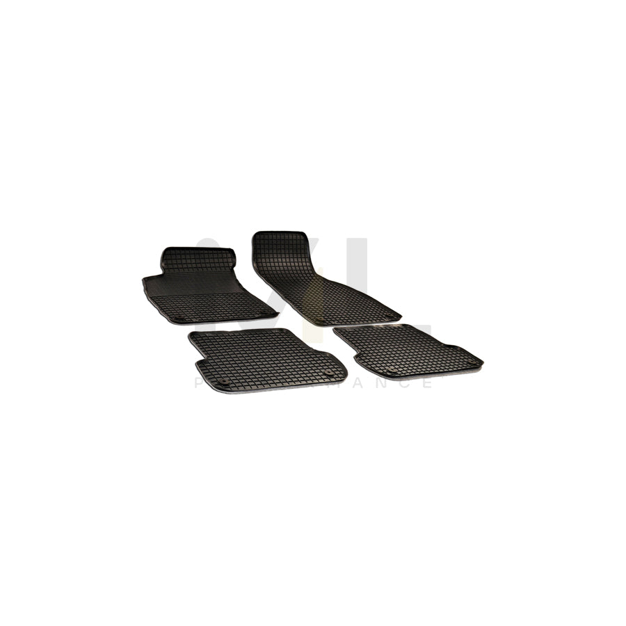 WALSER 50793 Floor mat set Elastomer, Front and Rear, Quantity: 4, Black | ML Performance Car Parts