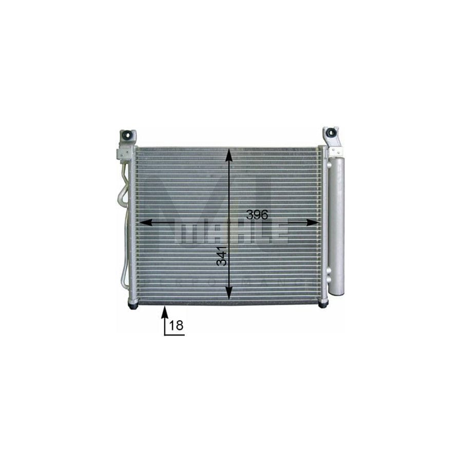 MAHLE ORIGINAL AC 591 000P Air conditioning condenser for KIA Picanto I (SA) with dryer | ML Performance Car Parts
