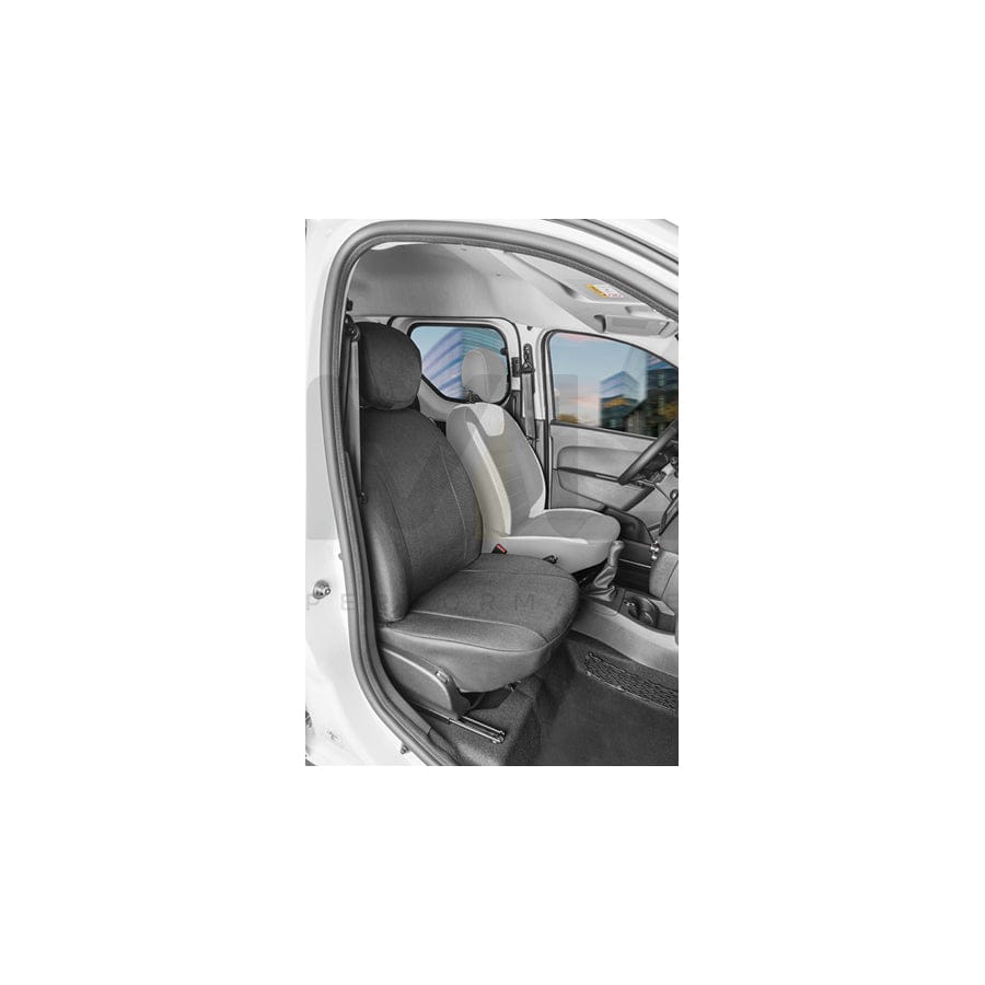 WALSER 10545 Car seat cover for DACIA DOKKER Grey, Polyester, Front | ML Performance Car Parts