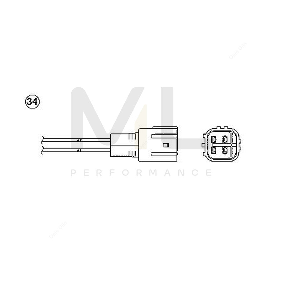 NTK Lambda Sensor / O2 Sensor (NGK 91075) - OZA660-EE57 | ML Car Parts UK | ML Performance
