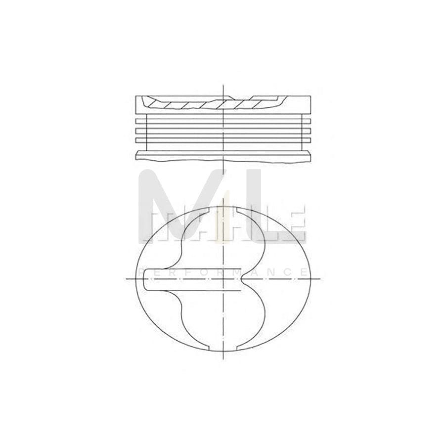 MAHLE ORIGINAL 640 06 02 Piston 86 mm, with piston rings, with cooling duct, with piston ring carrier | ML Performance Car Parts