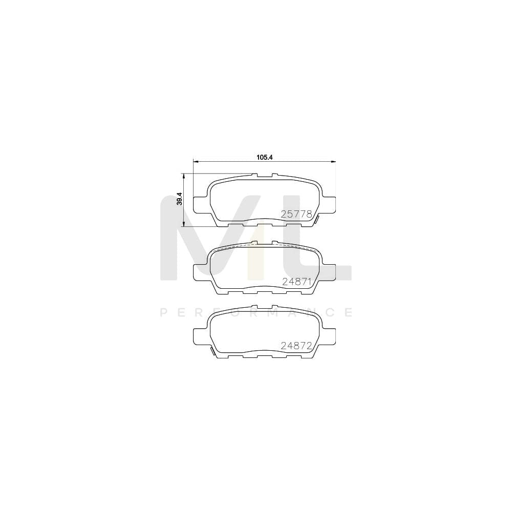 Hella 8DB 355 020-401 Brake Pad Set With Acoustic Wear Warning | ML Performance Car Parts