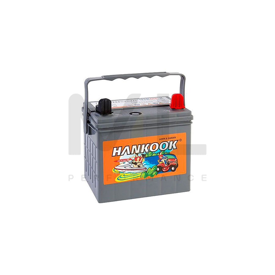 895 Hankook Lawnmower Battery 12V 30AH MF895 U1RMF-X | Car Batteries UK | ML Performance Car Parts