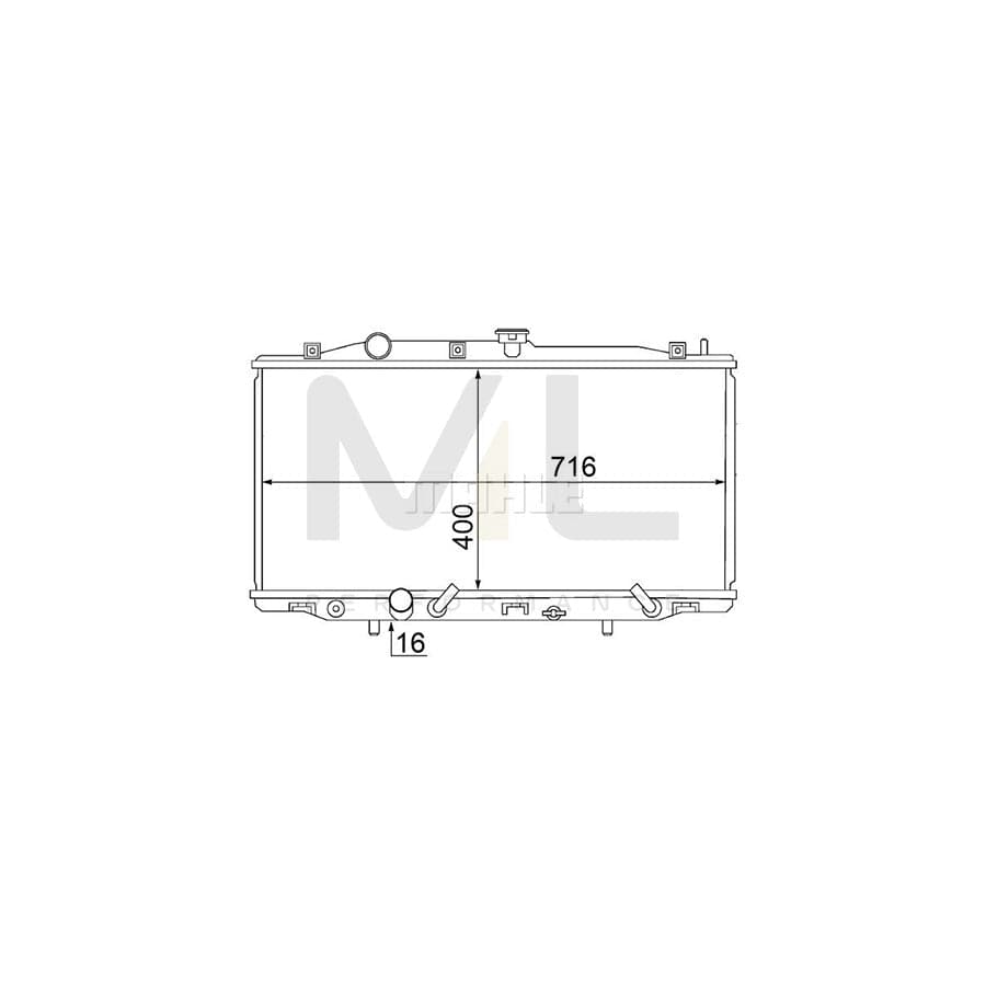 MAHLE ORIGINAL CR 1462 000S Engine radiator for HONDA ACCORD Brazed cooling fins | ML Performance Car Parts