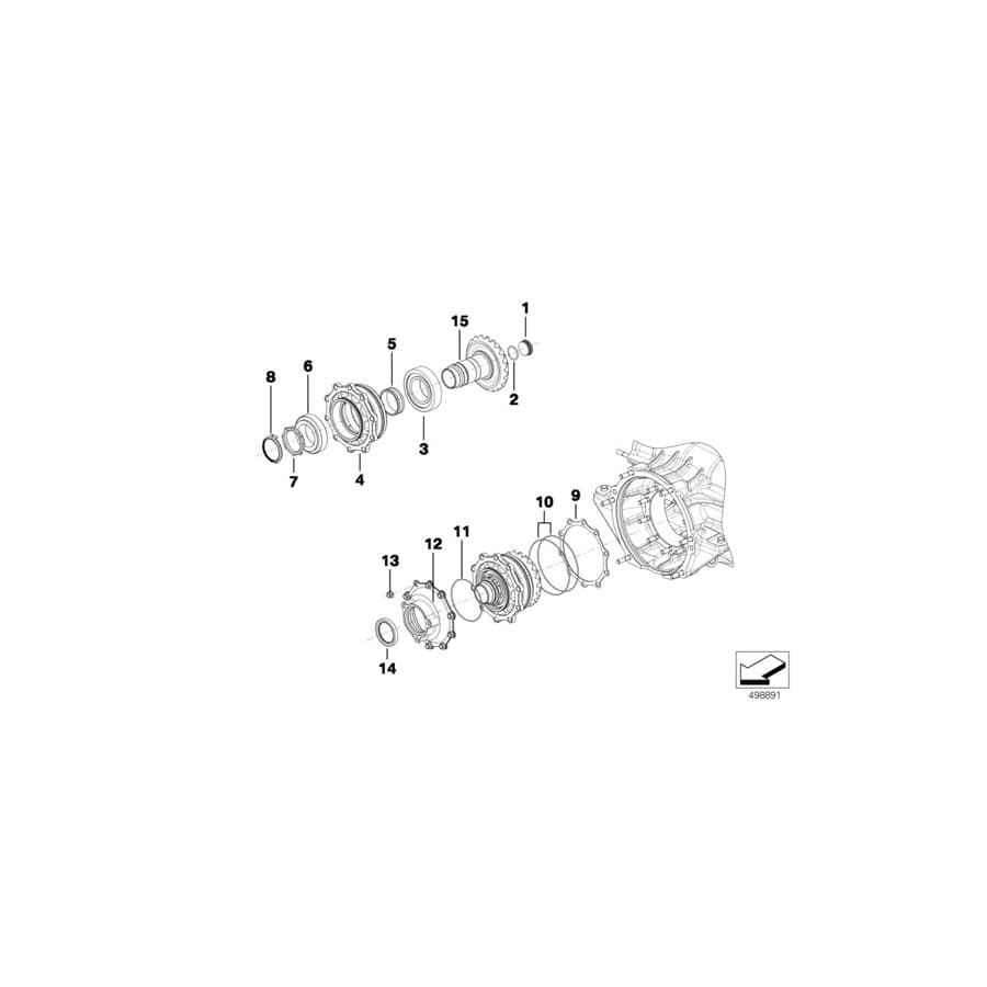 Genuine BMW 23008419430 BMW Spacer Sleeve BEVEL GEAR INPU (Inc. & M6 GT3) | ML Performance UK Car Parts