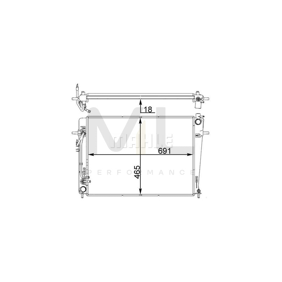 MAHLE ORIGINAL CR 1403 000P Engine radiator Brazed cooling fins | ML Performance Car Parts